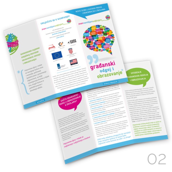 Letak 02: 99x210 mm, obostrani kolor tisak 4/4, tiskani 4/4, 6 stranica, savijanje 2x Letak 02: 99x210 mm, obostrani kolor tisak 4/4, tiskani 4/4, 6 stranica, savijanje 2x