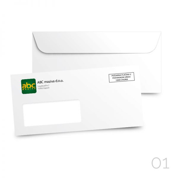 01 kuverta american lijepi prozor LP, tisak kolor 4/0 01 kuverta american lijepi prozor LP, tisak kolor 4/0