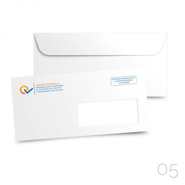 05 kuverta american desni prozor DP, tisak kolor 4/0 05 kuverta american desni prozor DP, tisak kolor 4/0