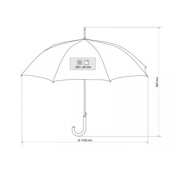 VJETROOTPORNI KIŠOBRAN sa automatskim otvaranjem BAVARIA - Slika 3