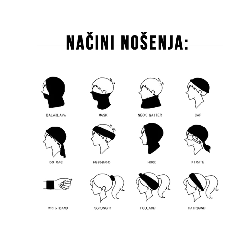 Buff - cjevasti šal s TISKOM - Slika 7