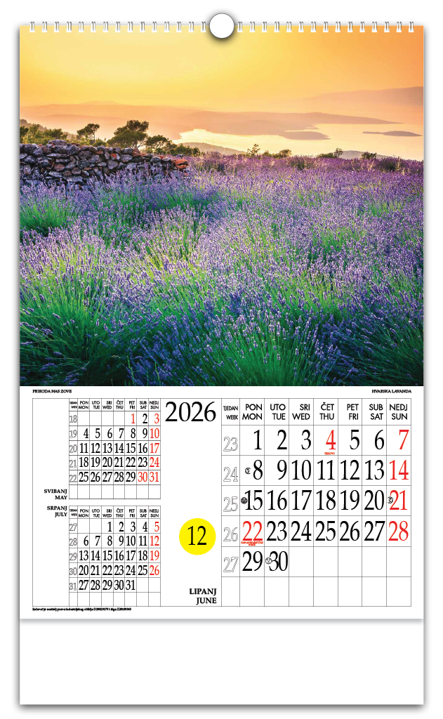 Rotacijski zidni kalendar - "Priroda nas zove" - Slika 7