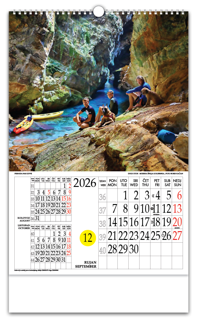 Rotacijski zidni kalendar - "Priroda nas zove" - Slika 10