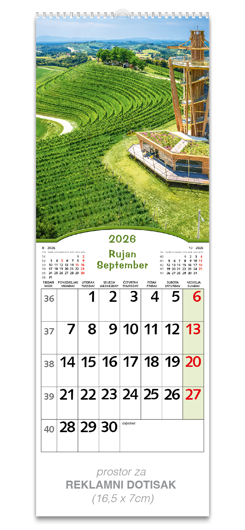 Uski zidni kalendar "Čarobna Hrvatska" - Slika 10
