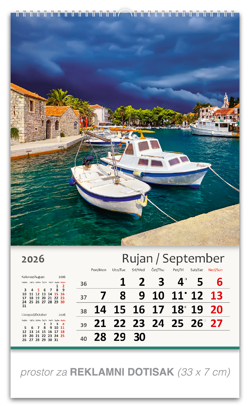 B3 zidni kalendar "Jadransko more" - Slika 10