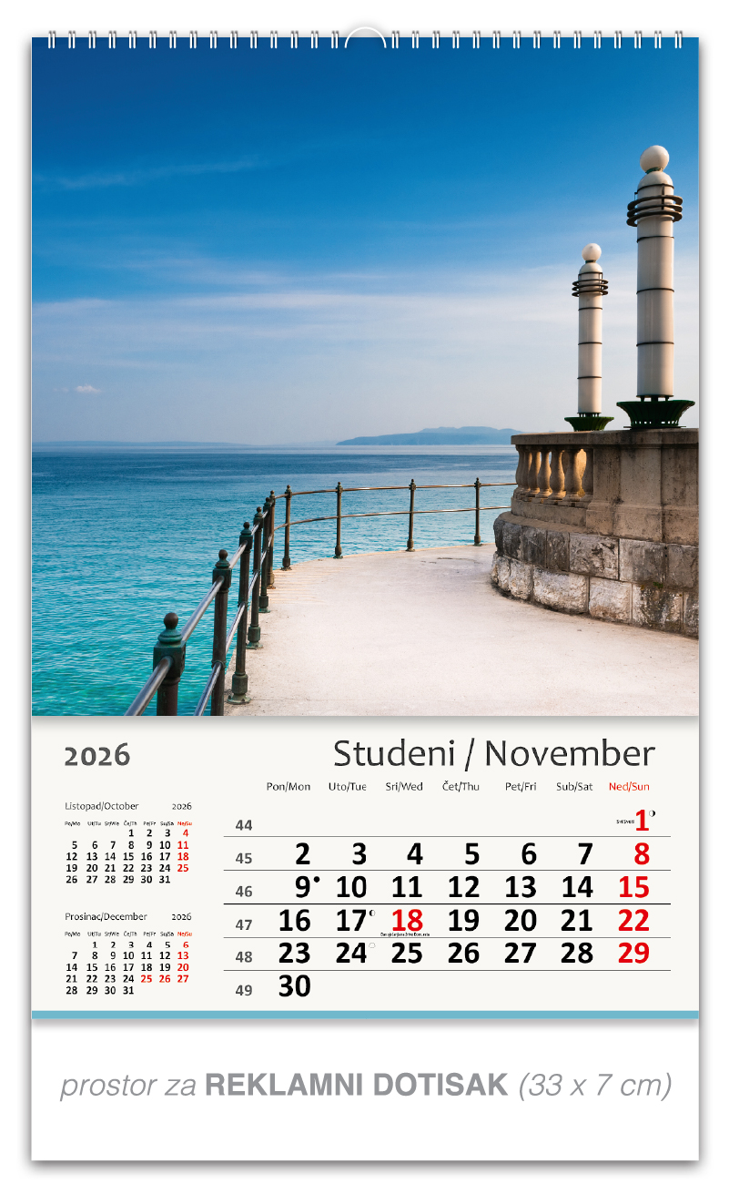 B3 zidni kalendar "Jadransko more" - Slika 12