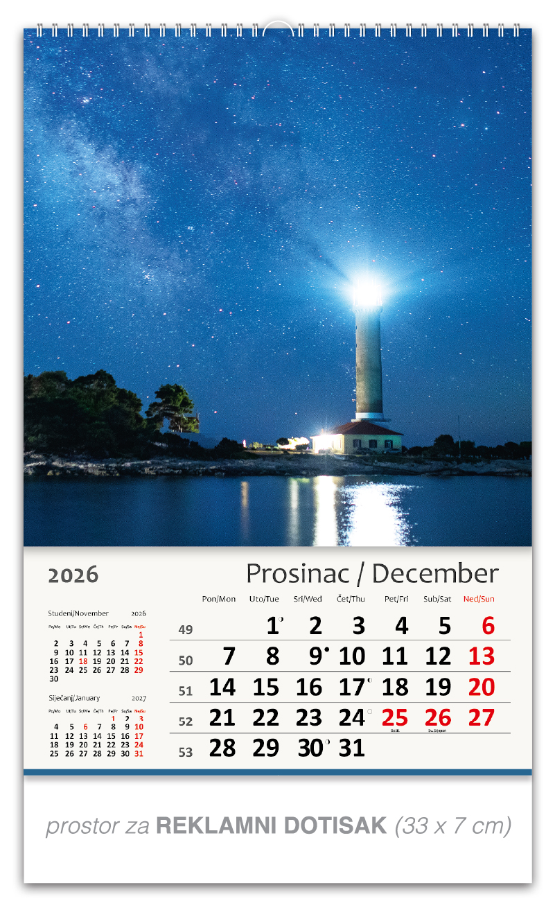 B3 zidni kalendar "Jadransko more" - Slika 13