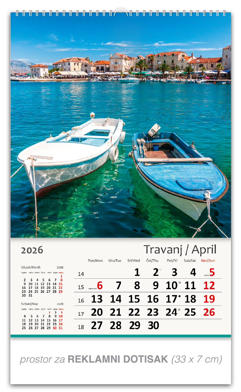 B3 zidni kalendar "Jadransko more" - Slika 5
