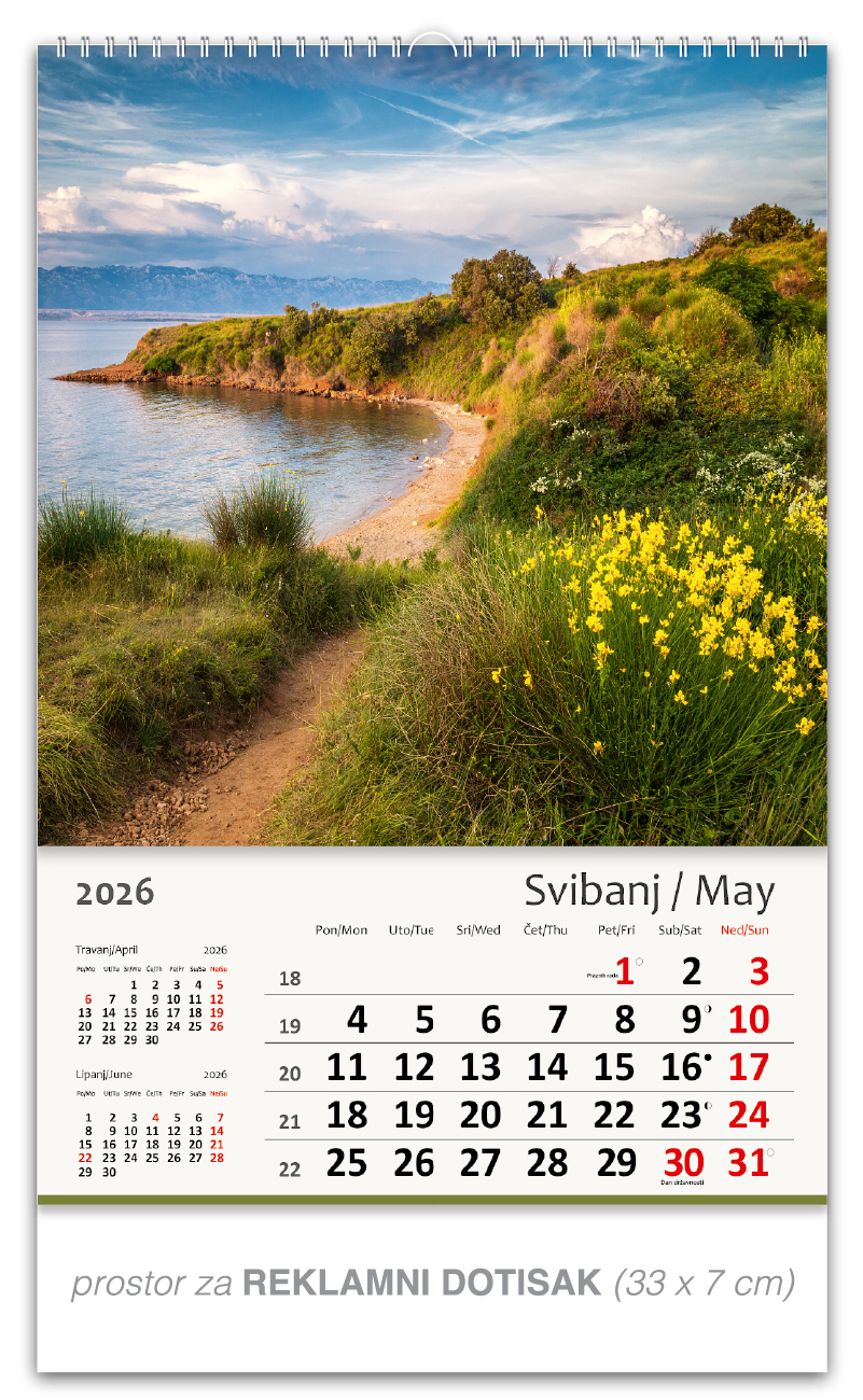 B3 zidni kalendar "Jadransko more" - Slika 6