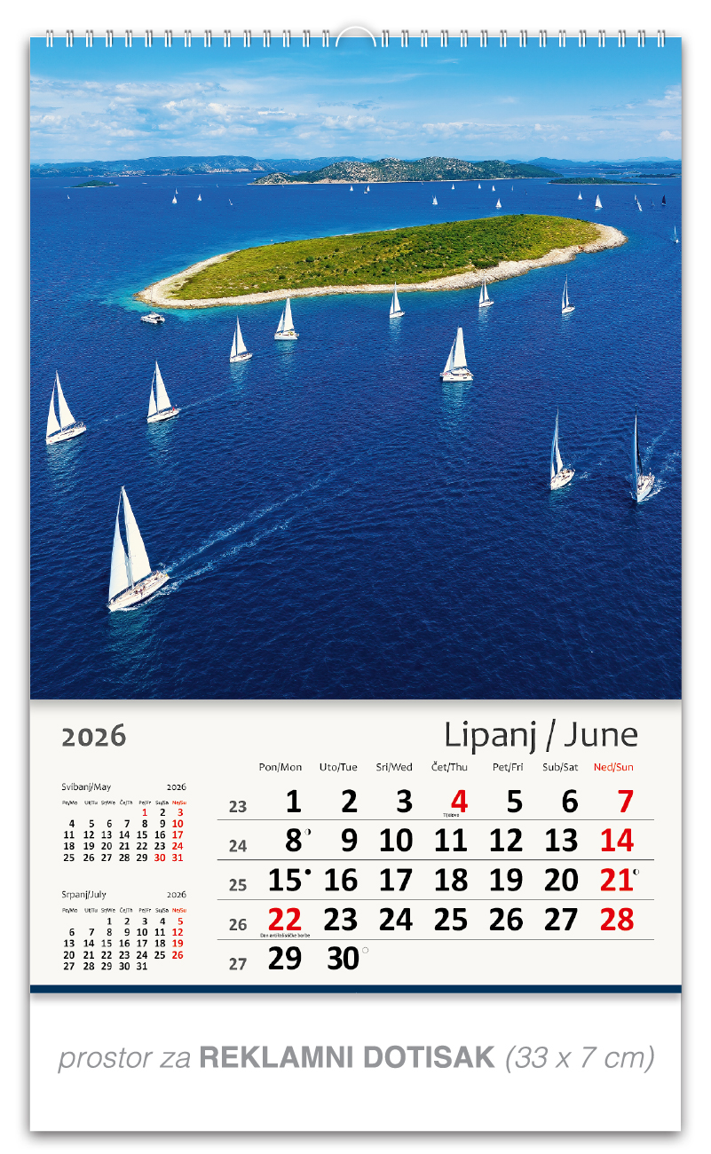 B3 zidni kalendar "Jadransko more" - Slika 7