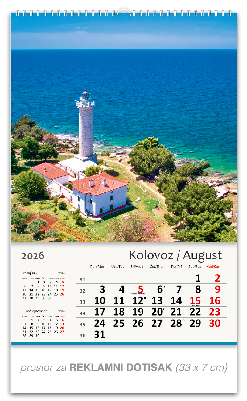 B3 zidni kalendar "Jadransko more" - Slika 9