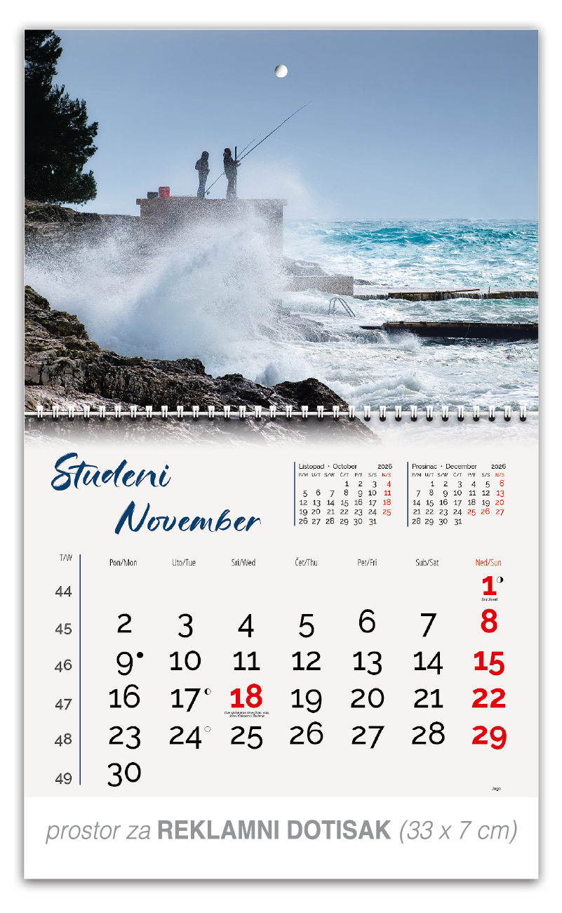 Preklopni zidni kalendar "Obala i more" - Slika 12