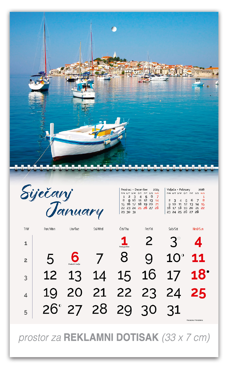 Preklopni zidni kalendar "Obala i more" - Slika 2