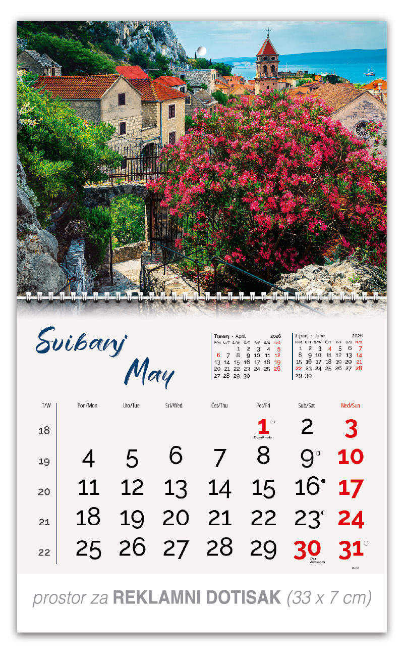 Preklopni zidni kalendar "Obala i more" - Slika 6