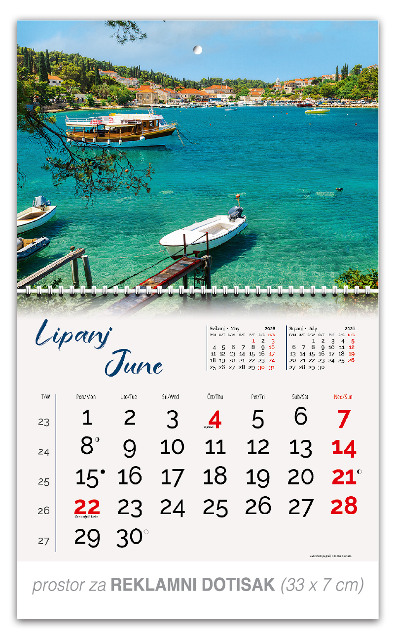 Preklopni zidni kalendar "Obala i more" - Slika 7