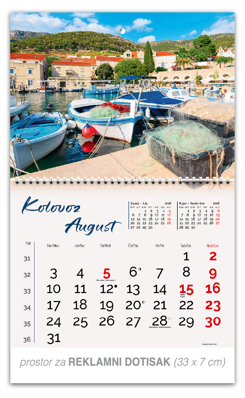 Preklopni zidni kalendar "Obala i more" - Slika 9
