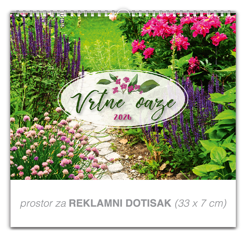 Preklopni zidni kalendar "Vrtne oaze"