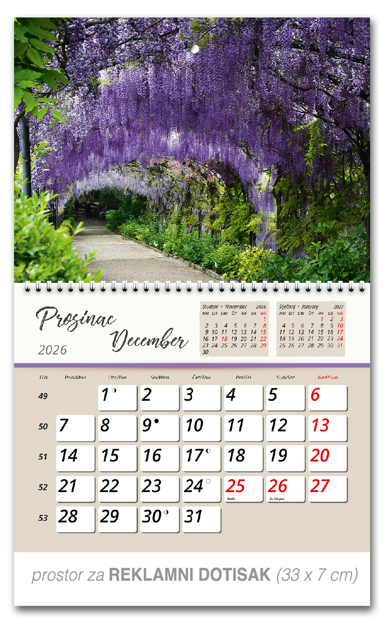 Preklopni zidni kalendar "Vrtne oaze" - Slika 13