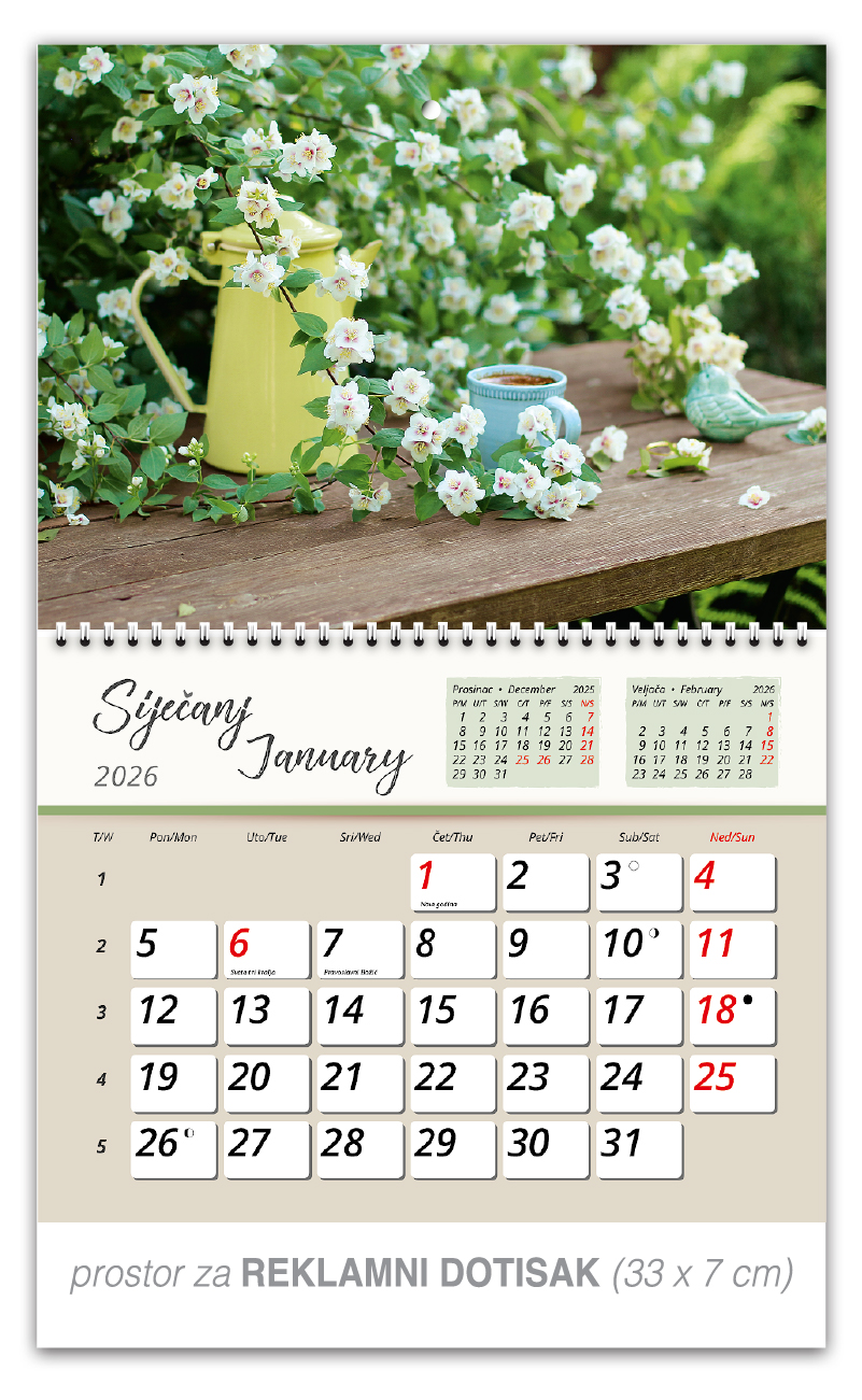 Preklopni zidni kalendar "Vrtne oaze" - Slika 2