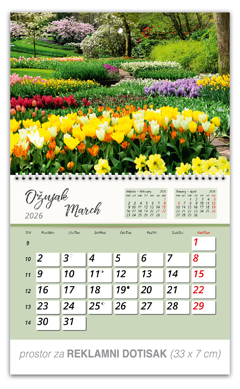 Preklopni zidni kalendar "Vrtne oaze" - Slika 4