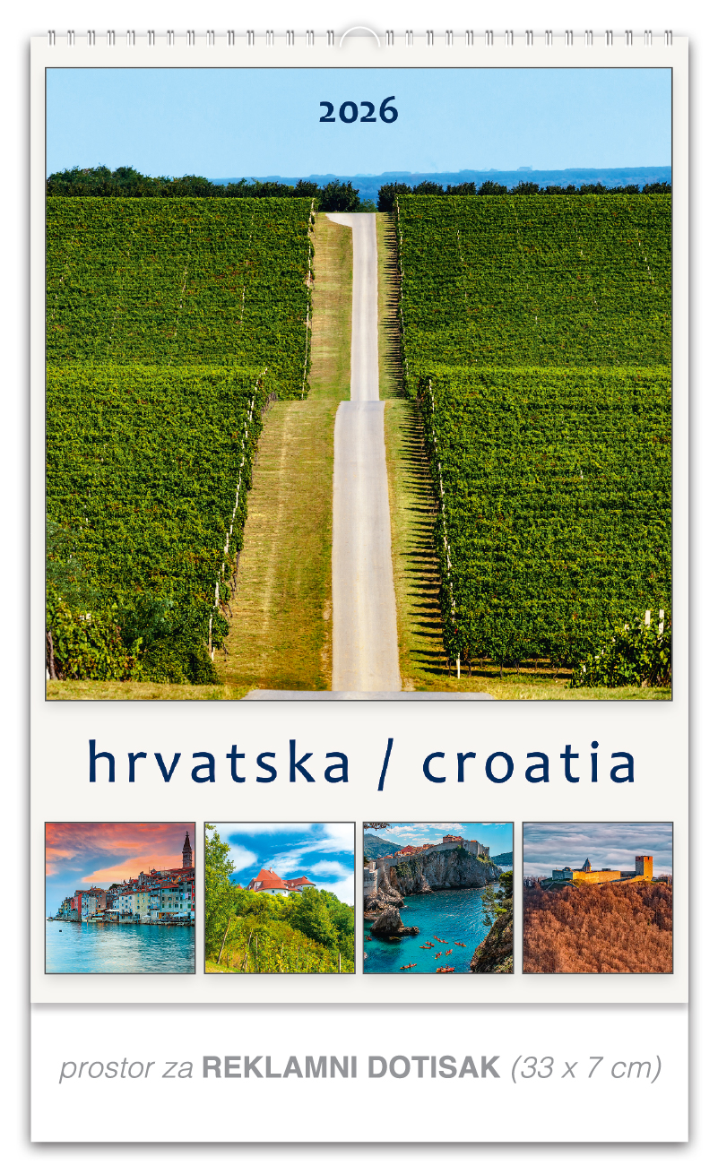 B3 zidni kalendar Hrvatska Croatia