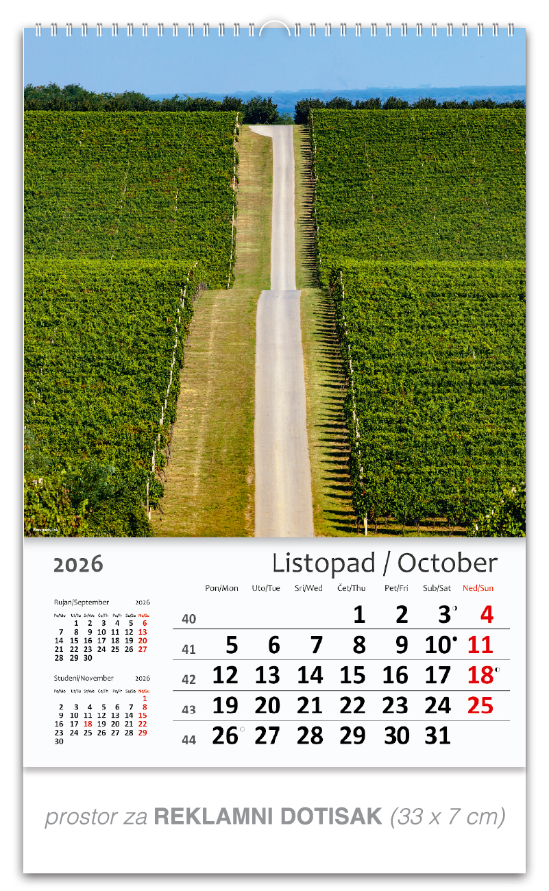 B3 zidni kalendar Hrvatska Croatia - Slika 11
