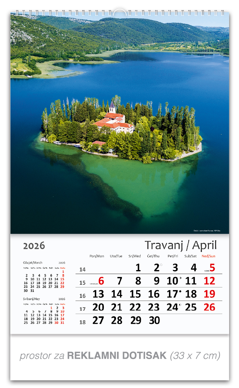 B3 zidni kalendar Hrvatska Croatia - Slika 5