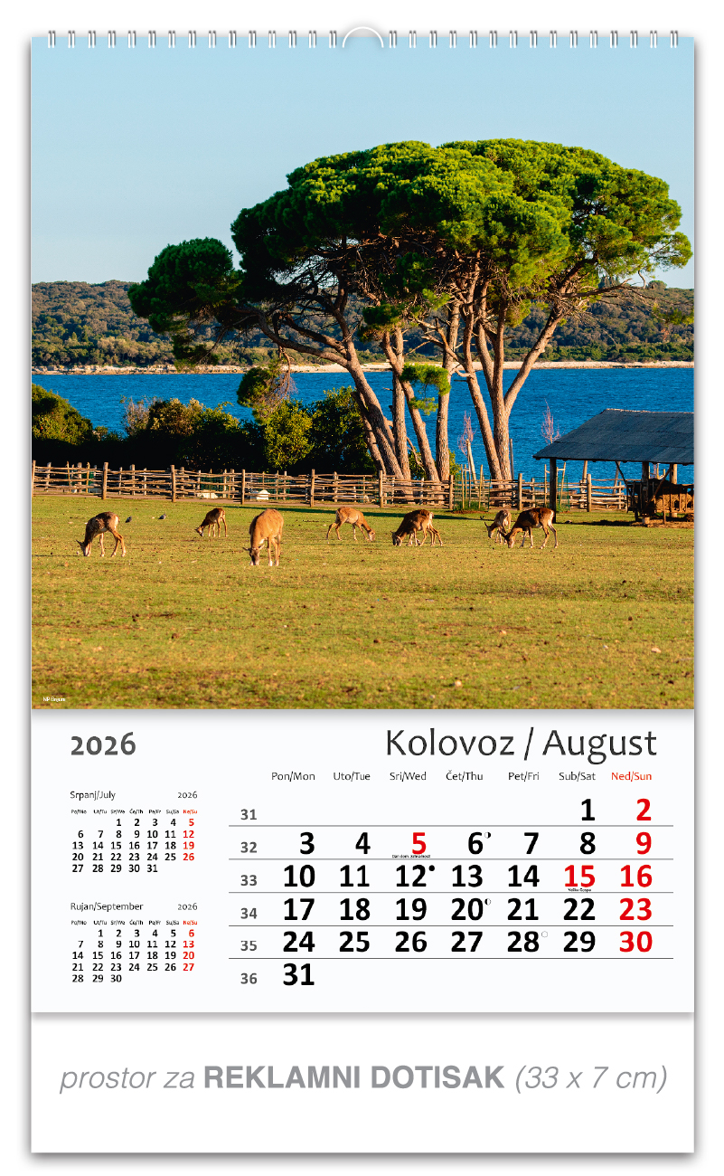 B3 zidni kalendar Hrvatska Croatia - Slika 9
