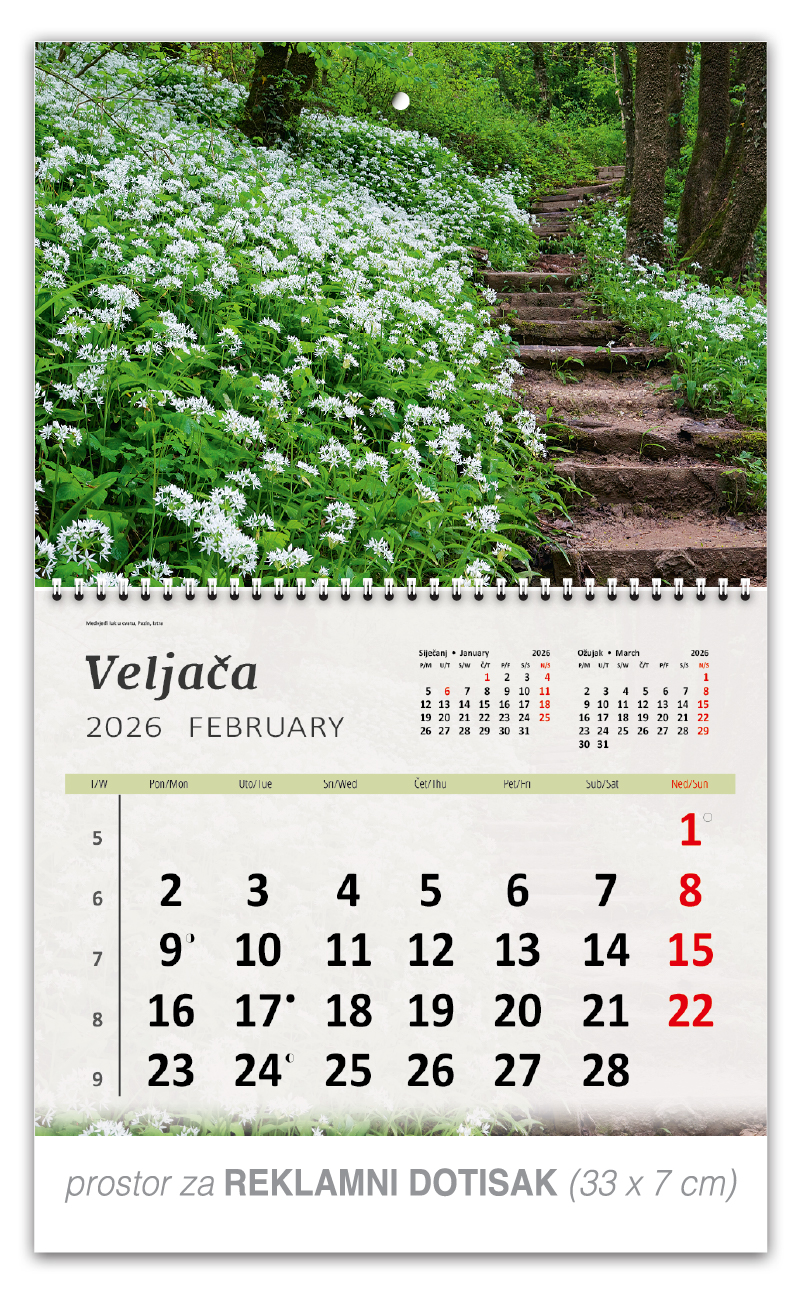 Preklopni zidni kalendar "Hrvatski Krajolici" - Slika 3