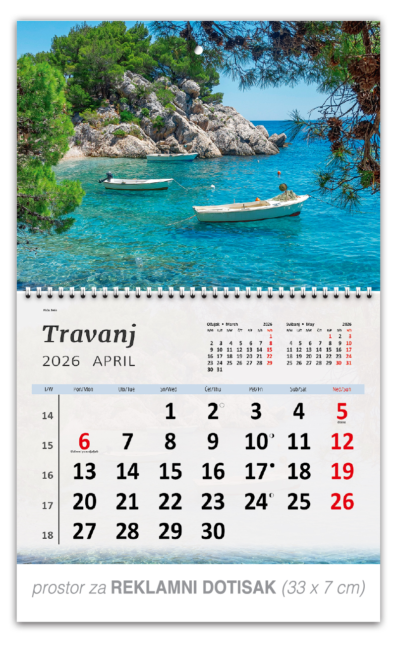 Preklopni zidni kalendar "Hrvatski Krajolici" - Slika 5