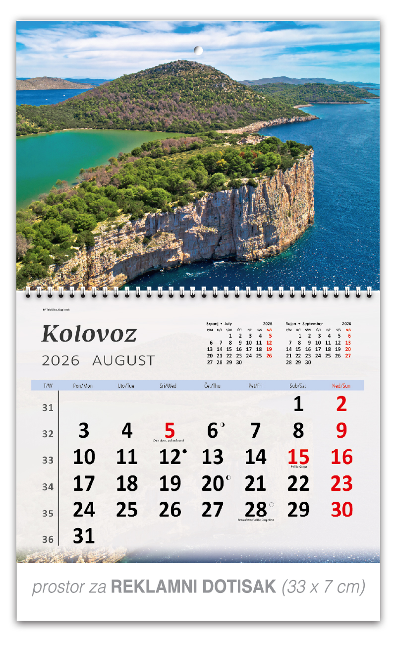 Preklopni zidni kalendar "Hrvatski Krajolici" - Slika 9