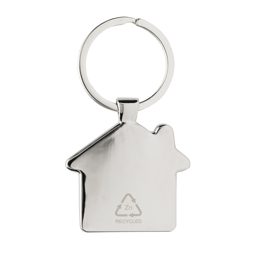 RCS recycled zinc alloy house keychain with bamboo - Slika 3