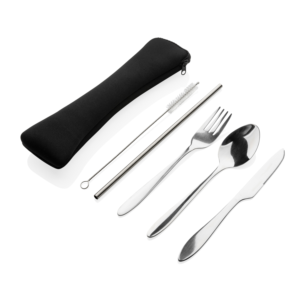 4 PCS stainless steel re-usable cutlery set - Slika 2