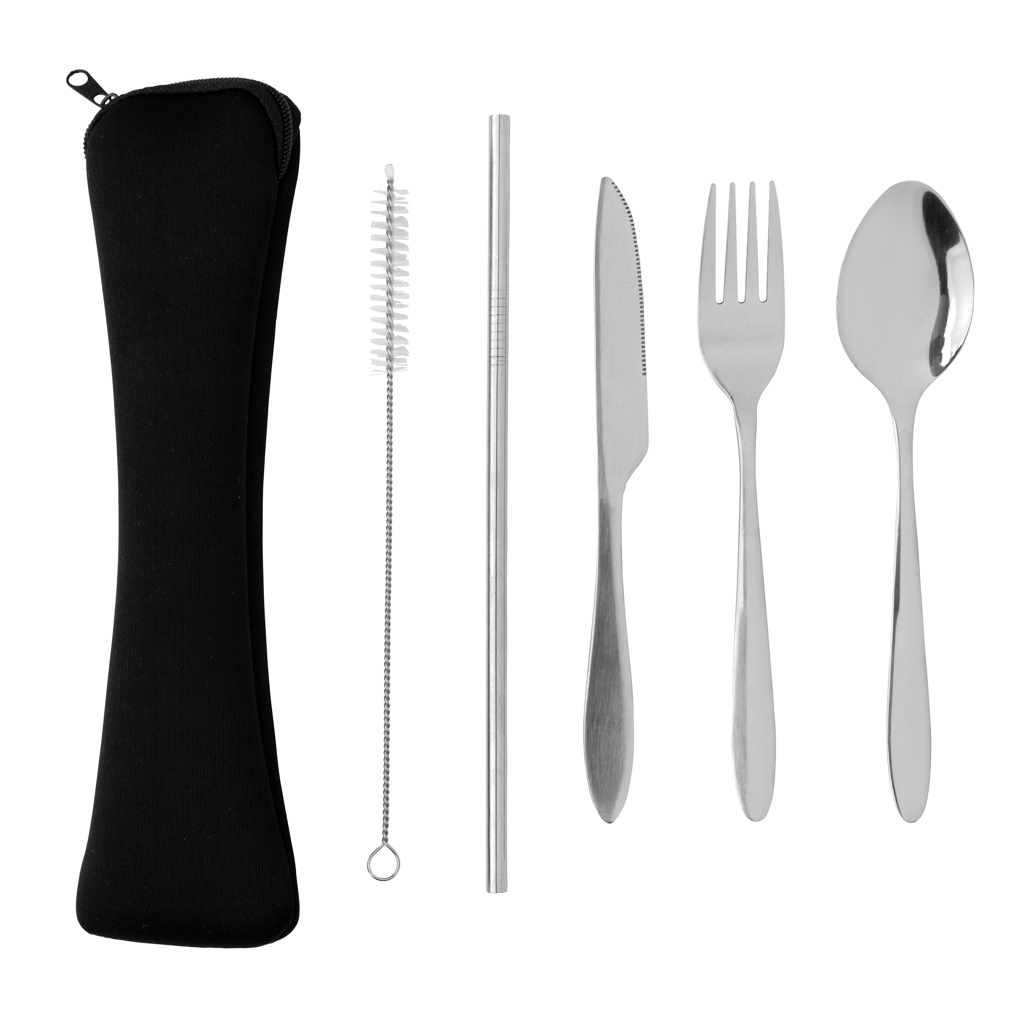 4 PCS stainless steel re-usable cutlery set - Slika 3