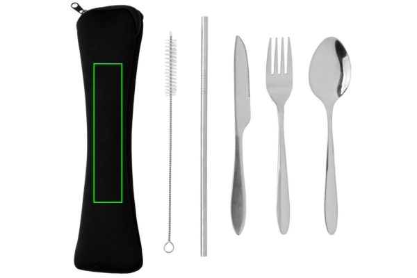 4 PCS stainless steel re-usable cutlery set - Slika 6