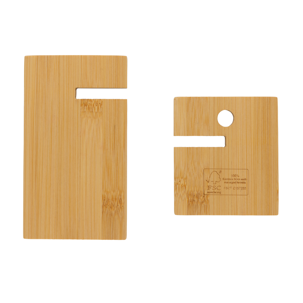 Bamboo phone stand in kraft box - Slika 6
