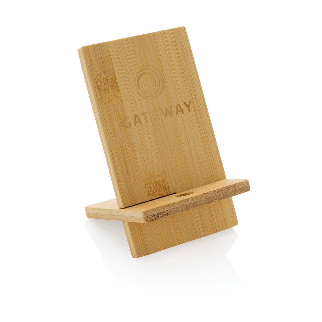 Bamboo phone stand in kraft box - Slika 7
