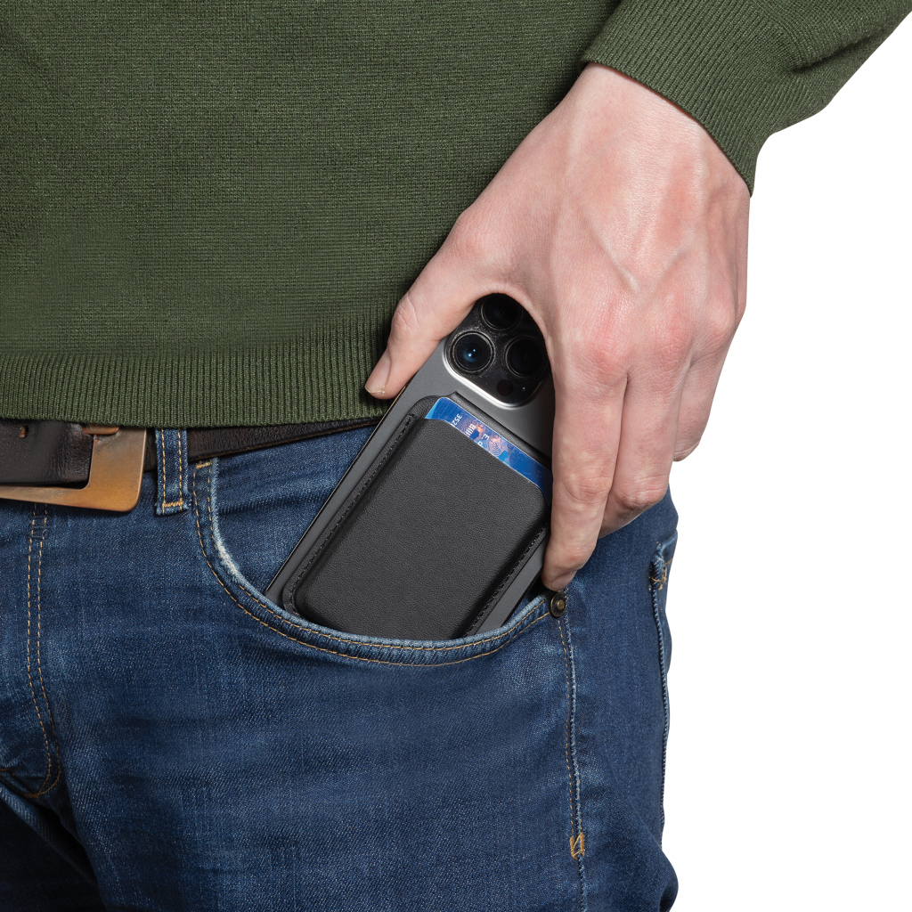 Magstand RCS recycled PU magnetic phone wallet with stand - Slika 10