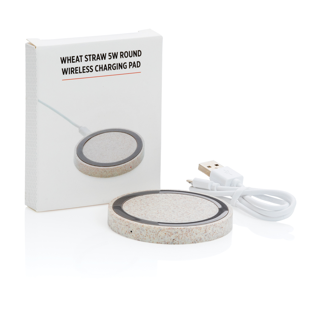 Wheat Straw 5W round wireless charging pad - Slika 9