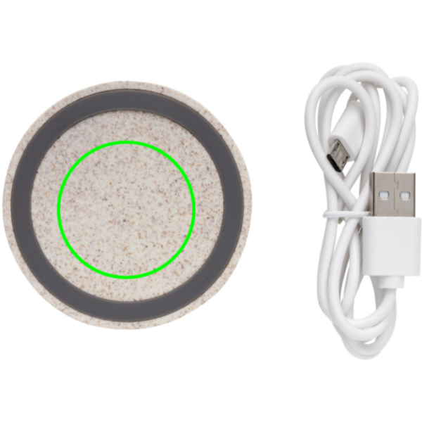 Wheat Straw 5W round wireless charging pad - Slika 11
