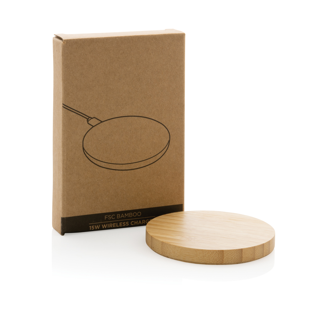 Bamboo 15W wireless charger - Slika 9