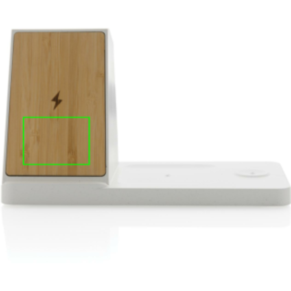 Ontario recycled plastic & bamboo 3-in-1 wireless charger - Slika 14