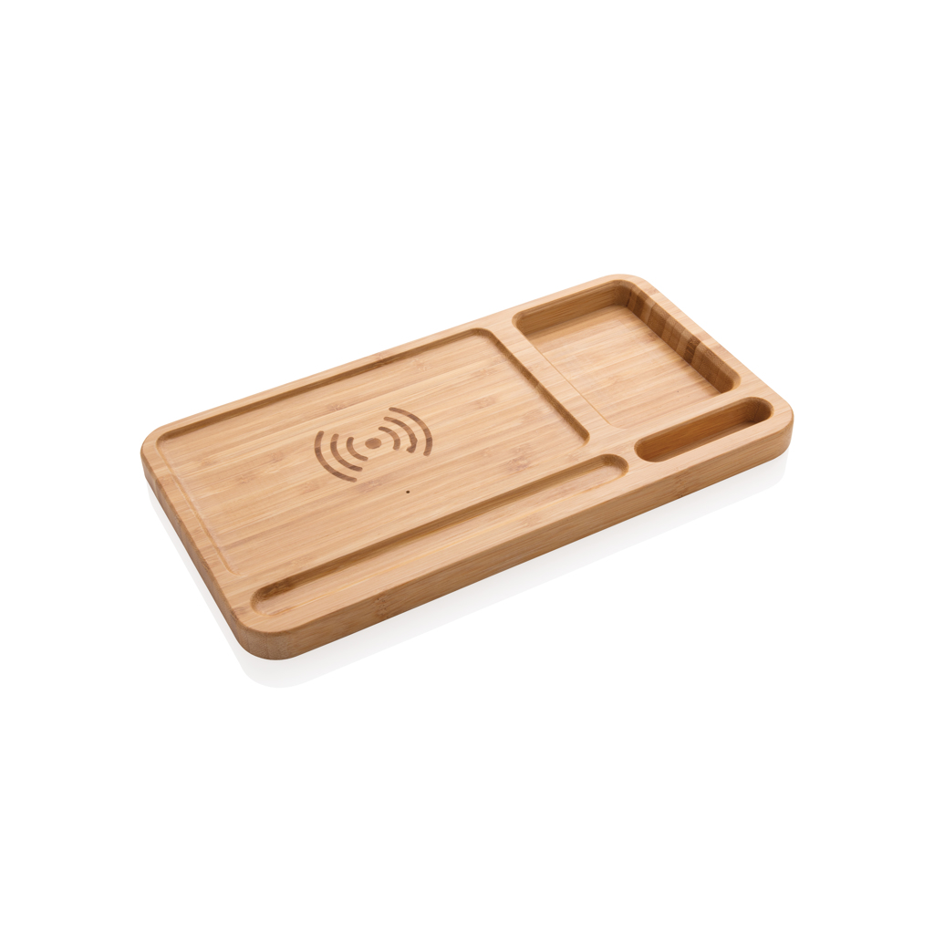 Bamboo desk organiser 5W wireless charger - Slika 2