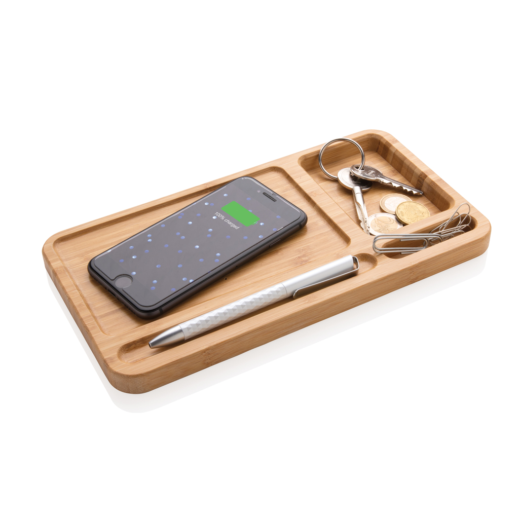 Bamboo desk organiser 5W wireless charger - Slika 4