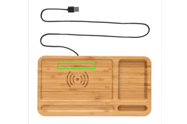 Bamboo desk organiser 5W wireless charger - Slika 12