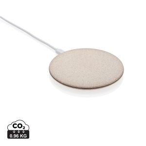 5W Wheat straw wireless charger, brown