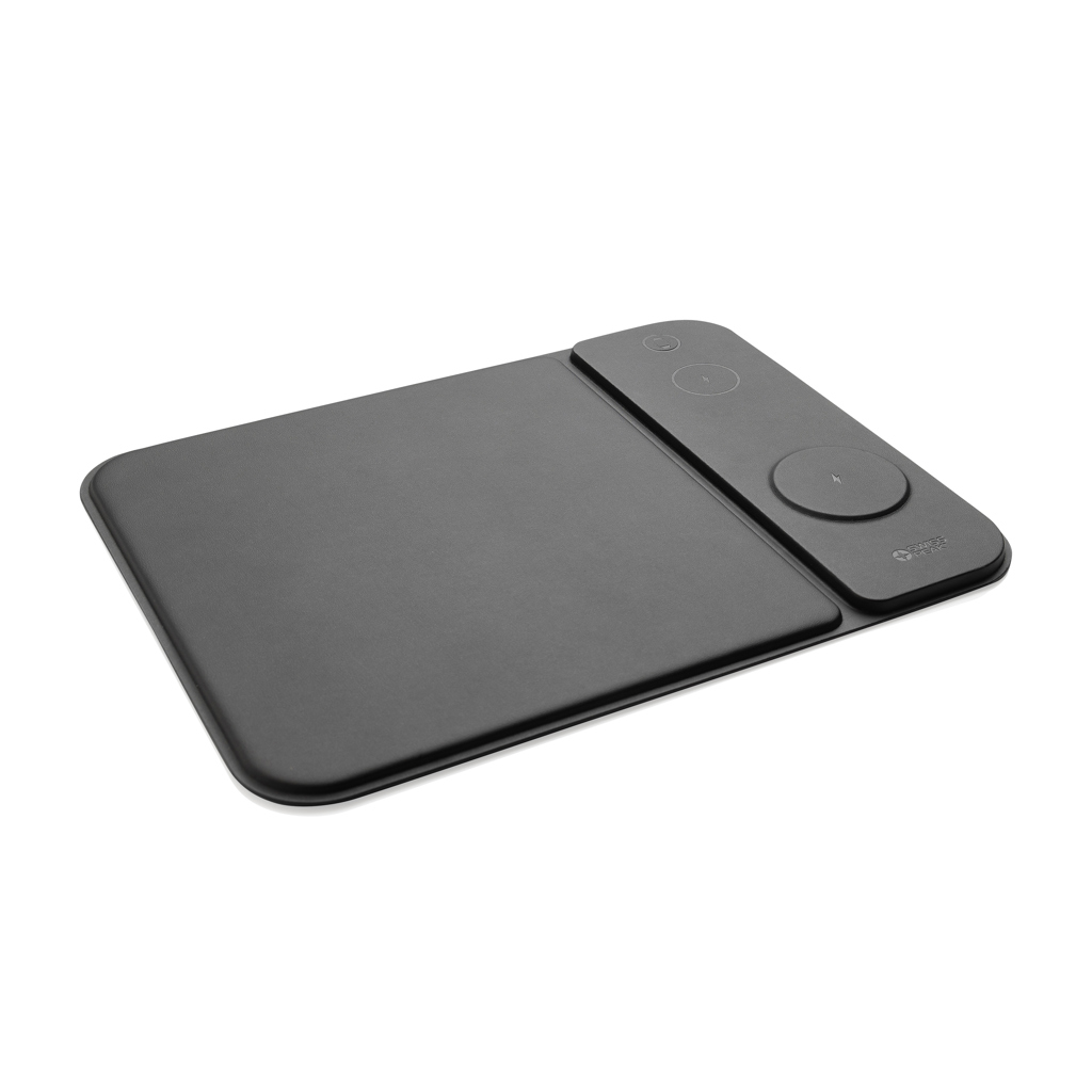 Swiss peak RCS recycled PU 15W 3 in 1 charging mousepad - Slika 2