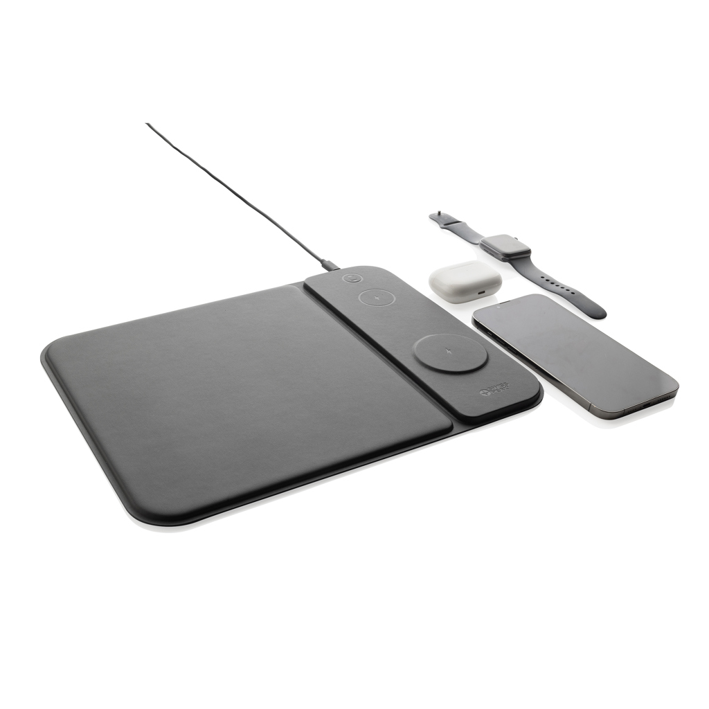 Swiss peak RCS recycled PU 15W 3 in 1 charging mousepad - Slika 7