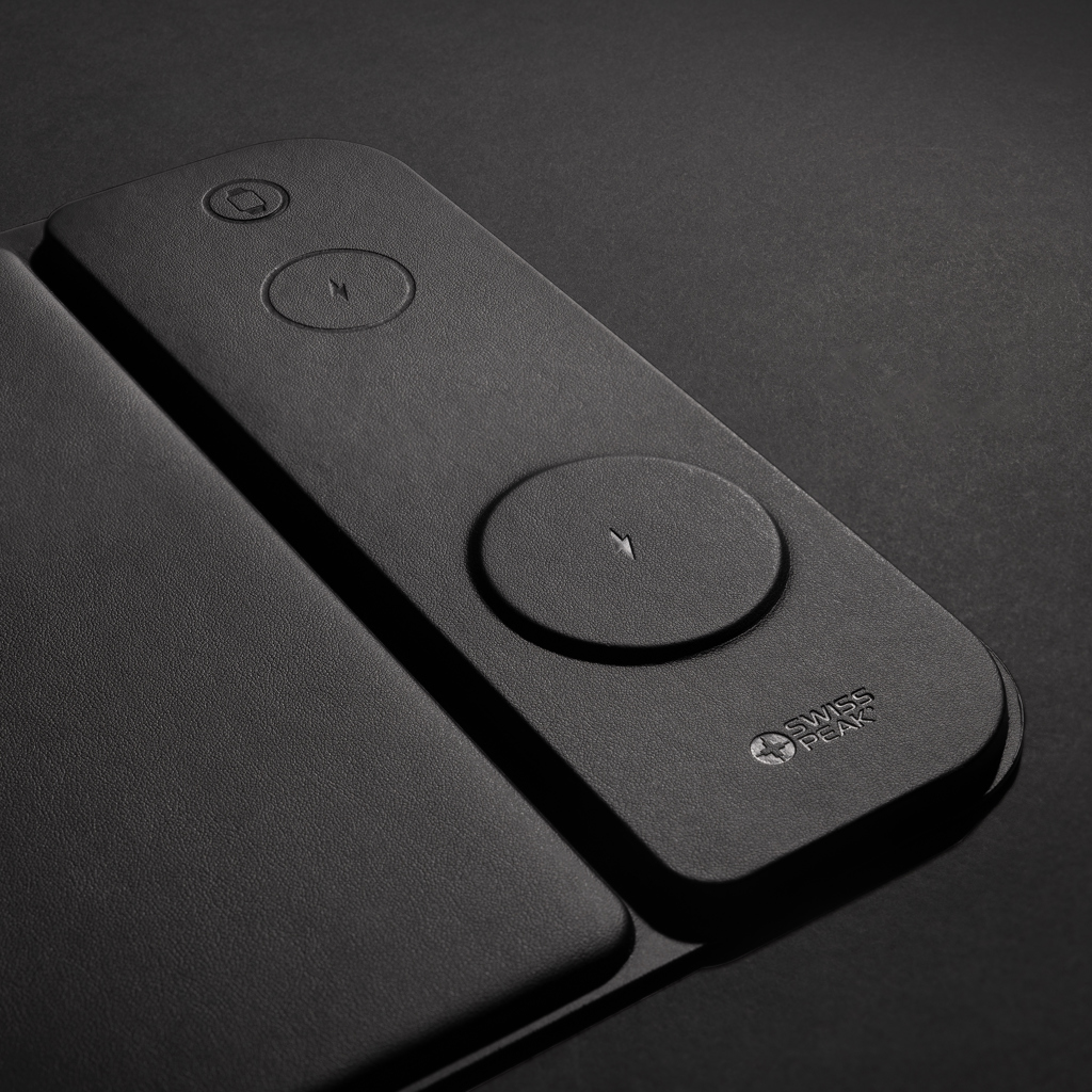 Swiss peak RCS recycled PU 15W 3 in 1 charging mousepad - Slika 9