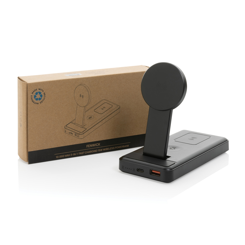 Fenwick RCS recycled plastic 10000mah 3 in 1 fast powerbank - Slika 13